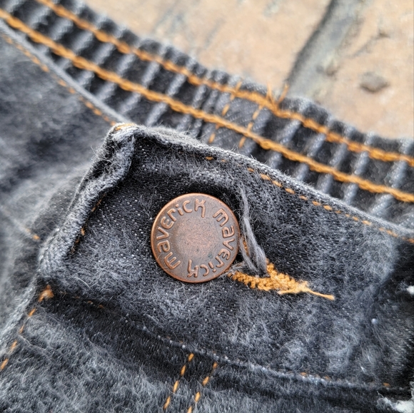 Vintage black faded elastic waist jeans - Picture 2 of 5